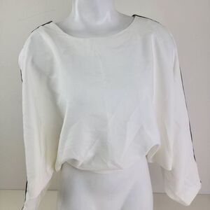 Essue white dressy top blouse size medium